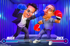MUSK VS ZUCKERBERG by Bart van Leeuwen