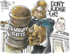DON'T JUDGE US by John Darkow