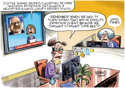 JUSTICE THOMAS AND THE LUXURY GIFTS by Dave Whamond