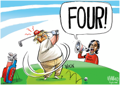 FOUR INDICTMENTS FOR TRUMP by Dave Whamond