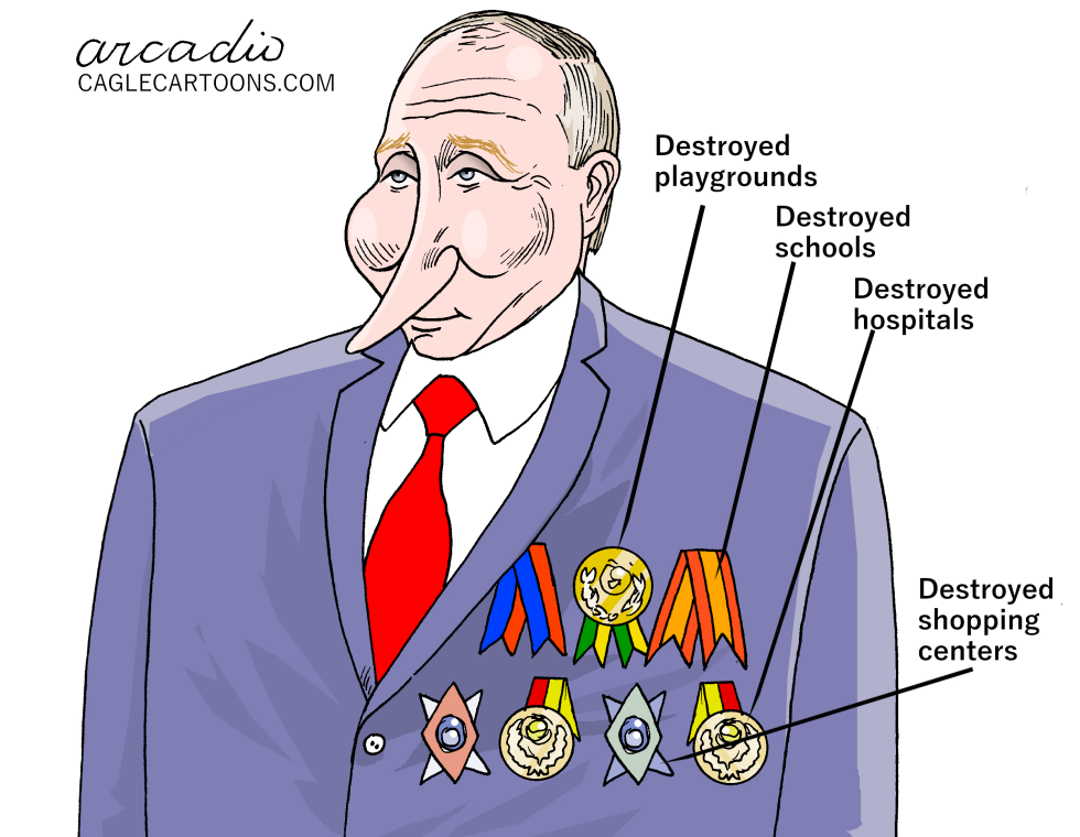 Putin's medals.
