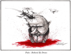 PUTIN: BOTHERED BY DRONES by Dale Cummings