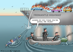 MUSK FLEES by Marian Kamensky