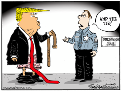 TRUMP AT FULTON JAIL by Bob Englehart