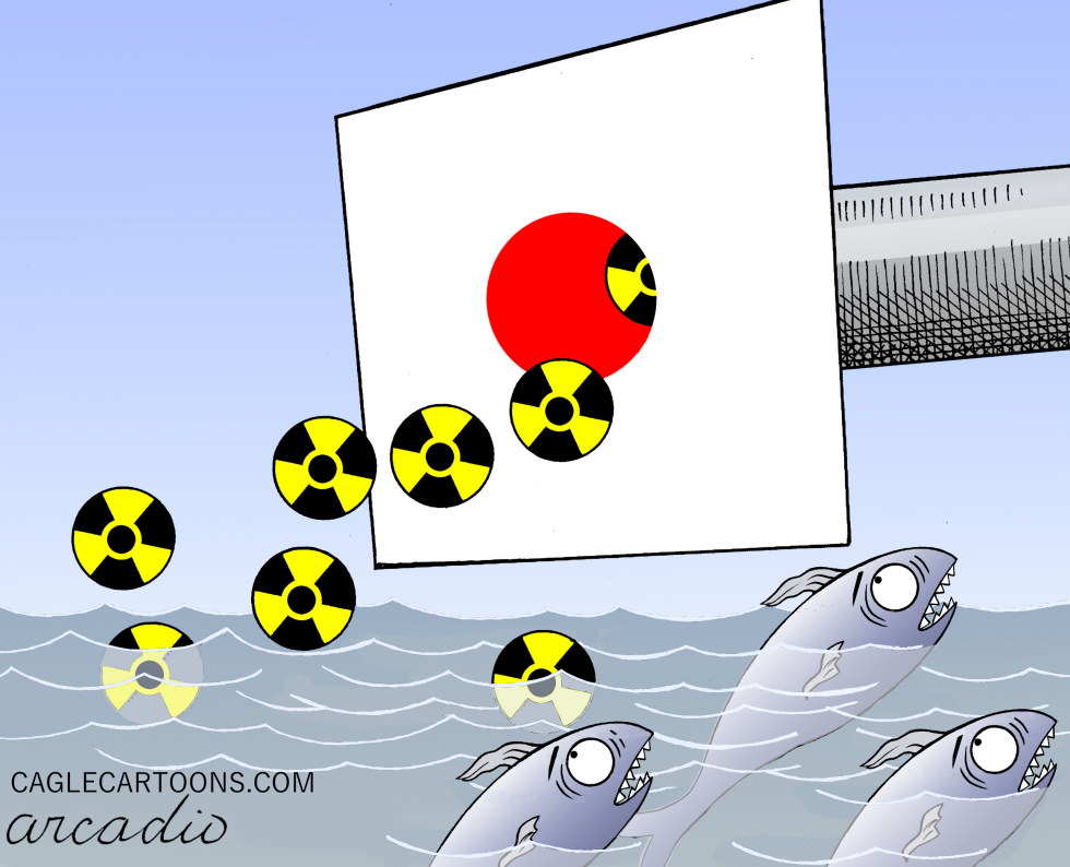 From Fukushima to the sea.