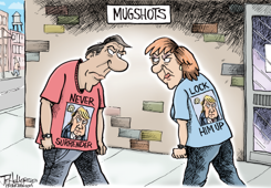 MUGGING FOR MUGSHOTS by Joe Heller