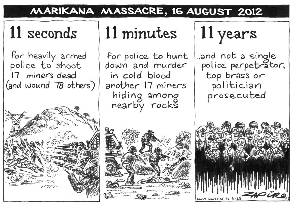 MARIKANA MASSACRE by Zapiro