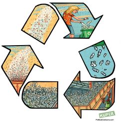 RECYCLED PLASTIC RECYCLED POLLUTION by Peter Kuper