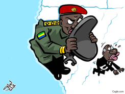 GABON COUP by Osama Hajjaj