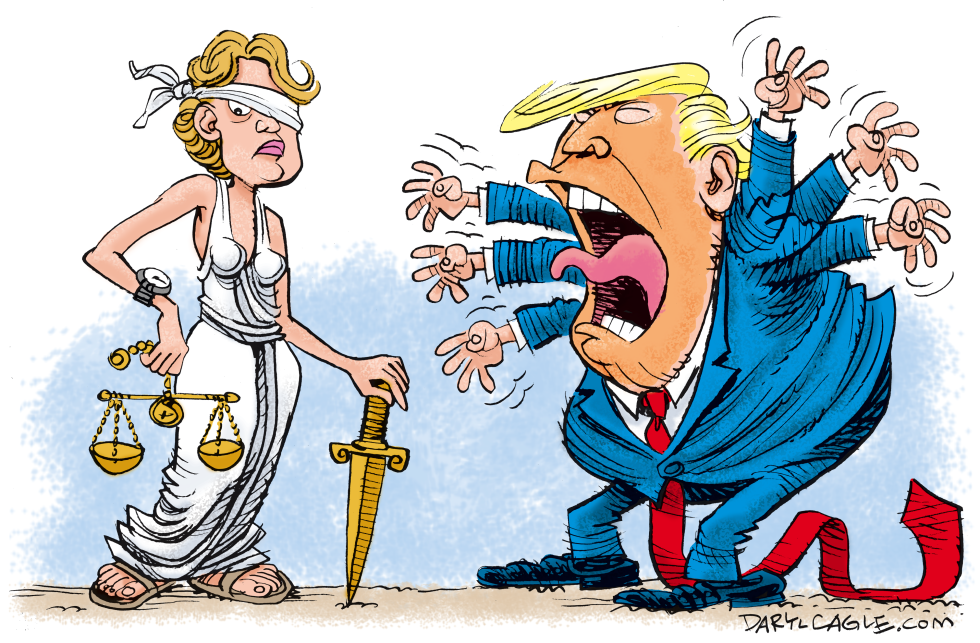  TRUMP'S LEGAL ARGUMENTS  by Daryl Cagle
