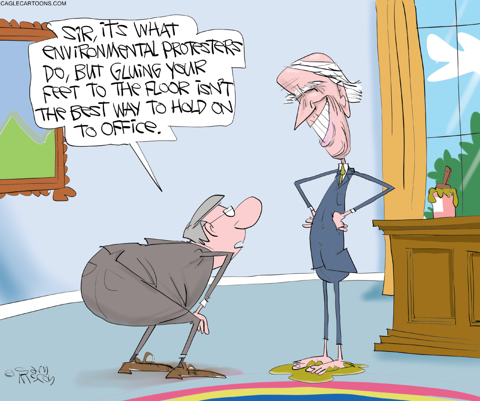 Biden Glues Feet