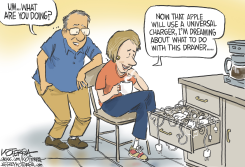APPLE SWITCHES TO UNIVERSAL CHARGER by Jeff Koterba
