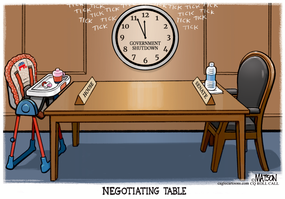 Government Shudtown Negotiating Table