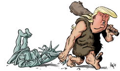 TRUMP THE CAVEMAN by Hajo de Reijger