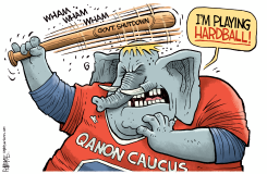 GOVT SHUTDOWN HARDBALL by Rick McKee