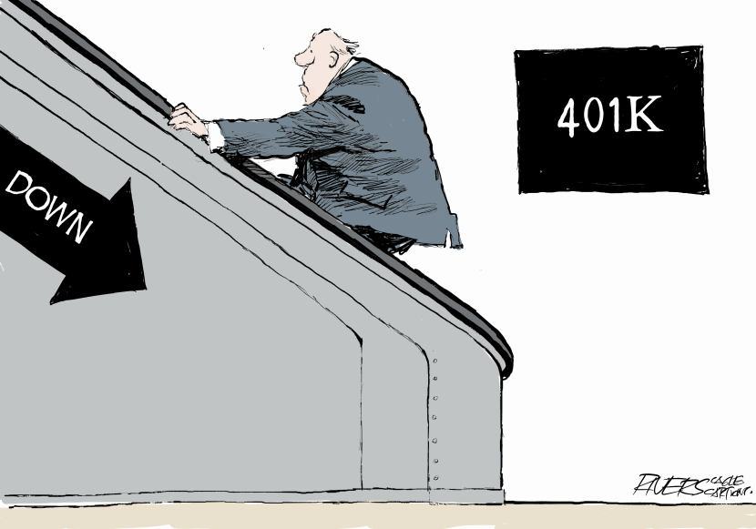 Up the down escalator