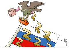 PUTIN BESMIRCHING RUSSIA by Arend van Dam