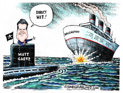 GAETZ TORPEDOES MCCARTHY by Dave Granlund