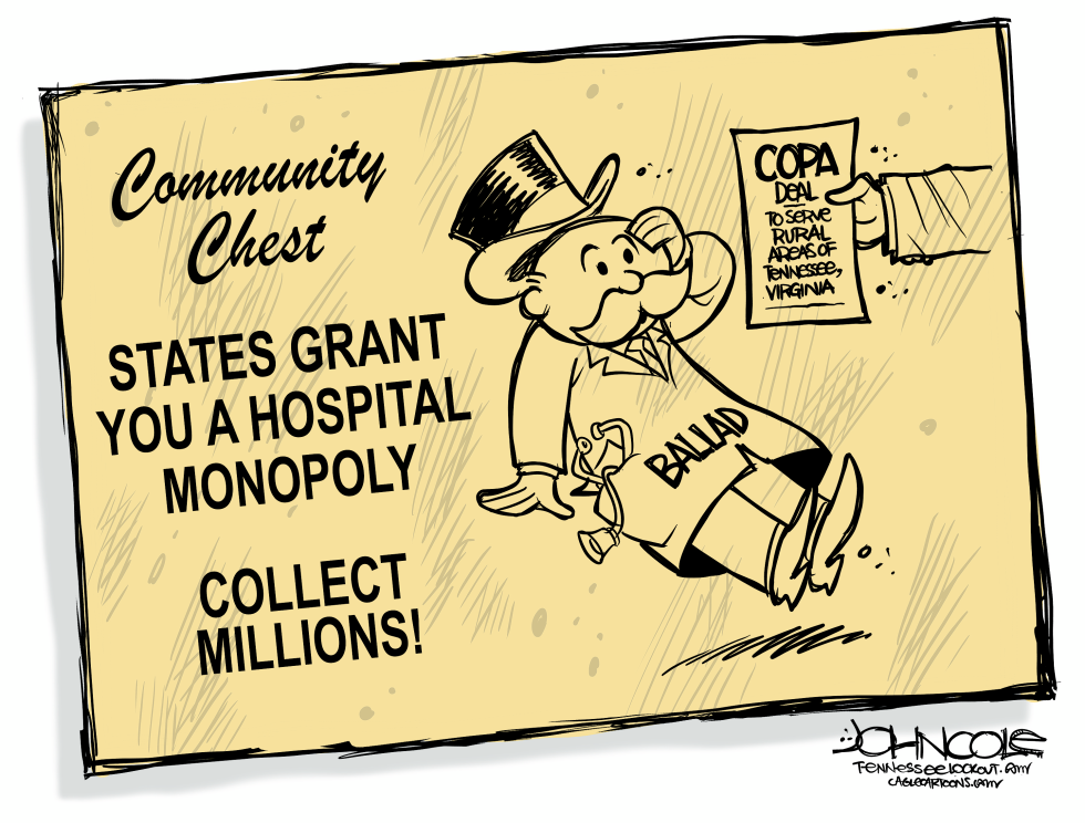 TENNESSEE VIRGINIA Ballad hospital monopoly