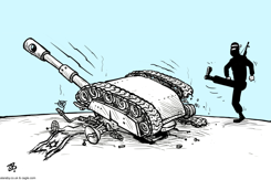 ISRAELI TANKS  by Emad Hajjaj