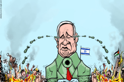 BOMBING GAZA by Emad Hajjaj