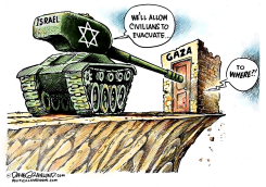 GAZA CIVILIAN EVAC by Dave Granlund