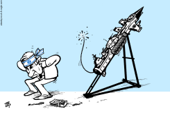 BOMBING GAZA by Emad Hajjaj