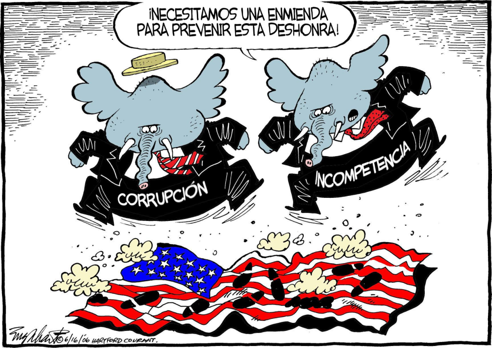  ENMIENDA PARA LA BANDERA  by Bob Englehart