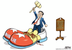 SPEAKER JOHNSON HAS BIG LIE SHOES TO FILL by R.J. Matson