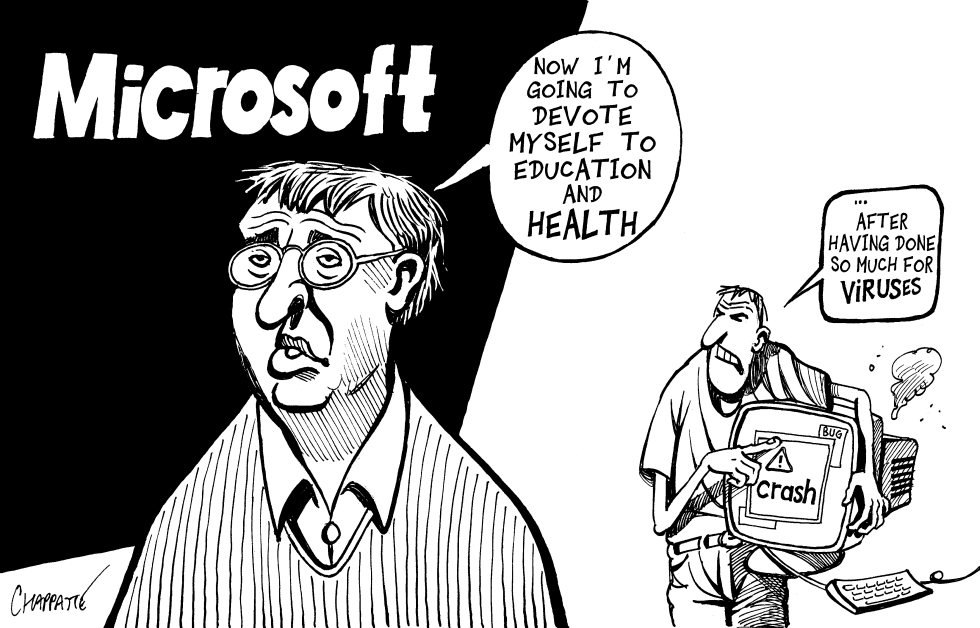  BILL GATES LEAVES MICROSOFT by Patrick Chappatte