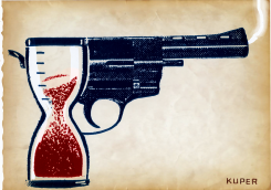 GUN PURCHASE WAITING PERIOD by Peter Kuper