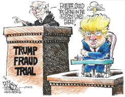 TRUMP IS A FRAUD TRIAL by John Darkow