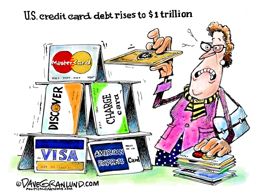 US credit card debt $1 trillion