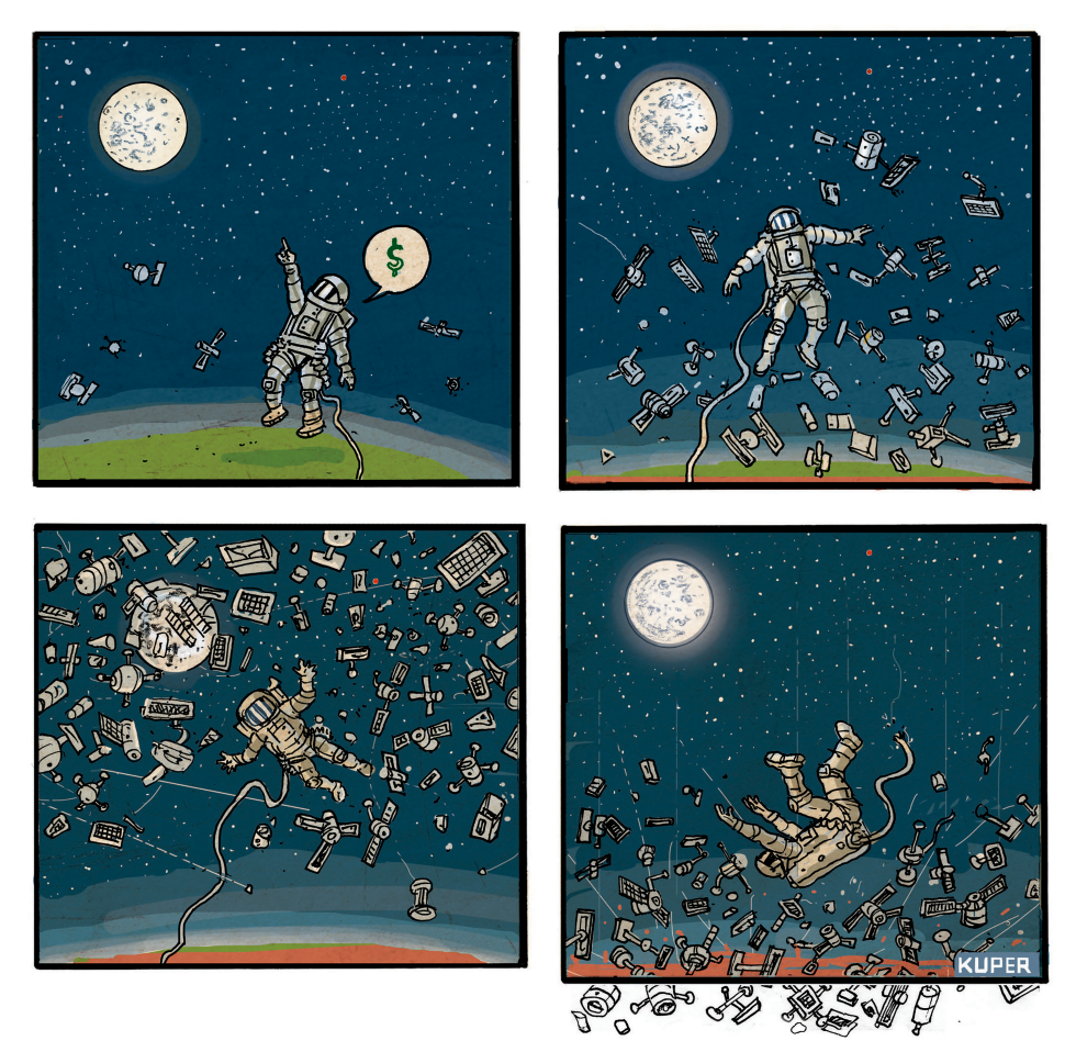 Space Junk Crashing Down