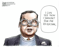 SANTOS SEES CLEARLY by Adam Zyglis