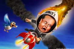SPACEX TEST FLIGHT FAILS ON SECOND ATTEMPT by Bart van Leeuwen