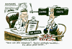 AMERICANS NOT FEELING ECONOMY IS GOOD by Jimmy Margulies