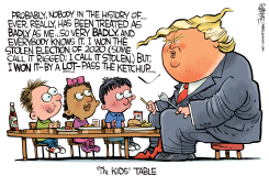 TRUMP KIDS TABLE  by Rick McKee