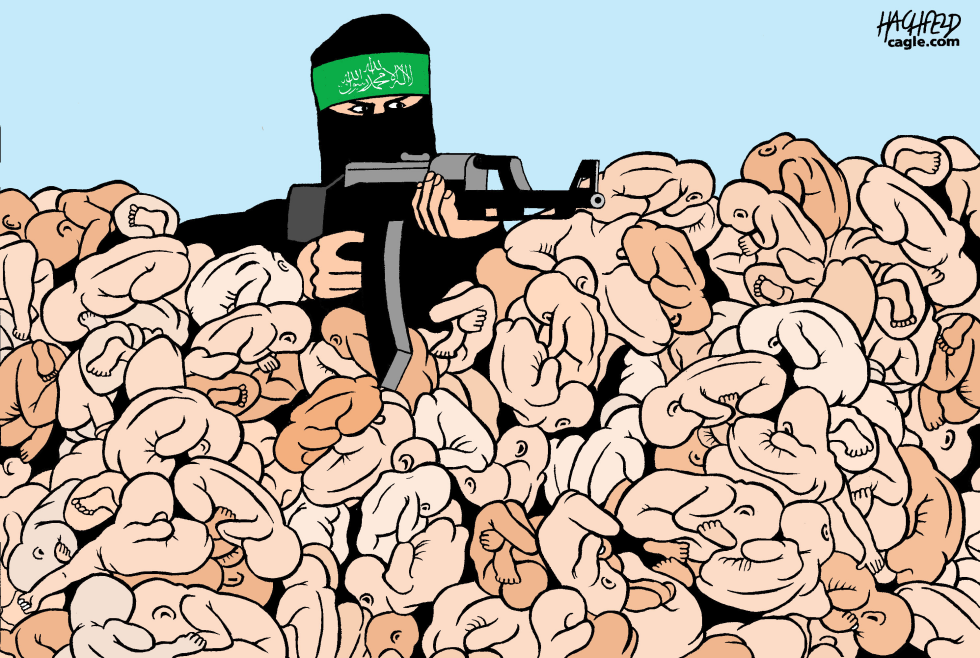 Hamas terrorist with riot shield