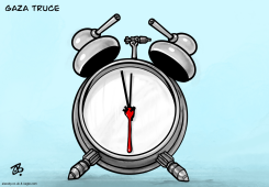 GAZA TRUCE by Emad Hajjaj