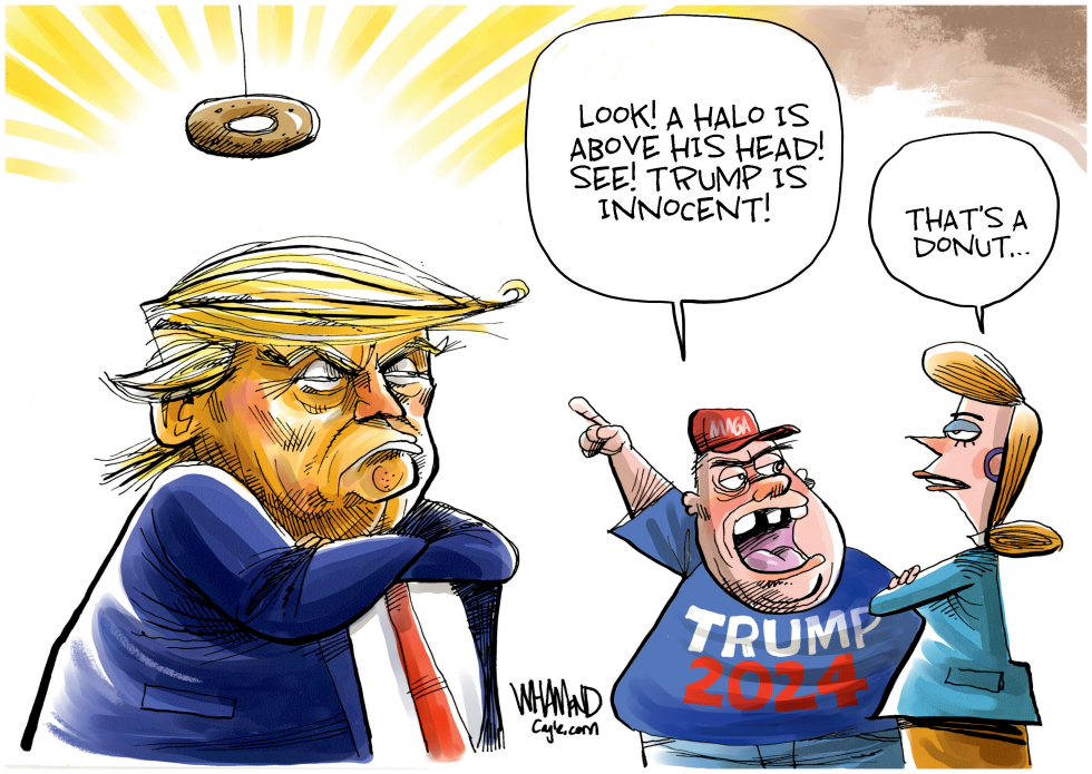 Trump pleads innocence
