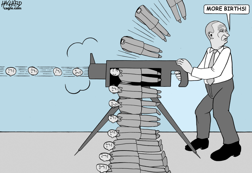 Putin needs cannon fodder