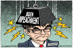 MIKE JOHNSON'S IMPEACHMENT HEADACHE by Monte Wolverton