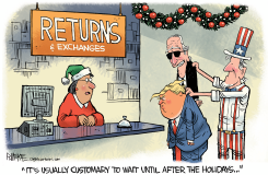 TRUMP AND BIDEN RETURNED by Rick McKee