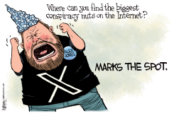 ALEX JONES ON X by Rick McKee