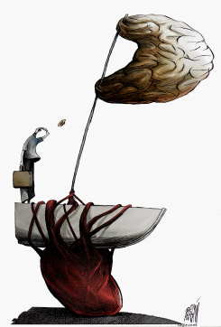 THE MIGRANT AND THE FEELINGS by Angel Boligan
