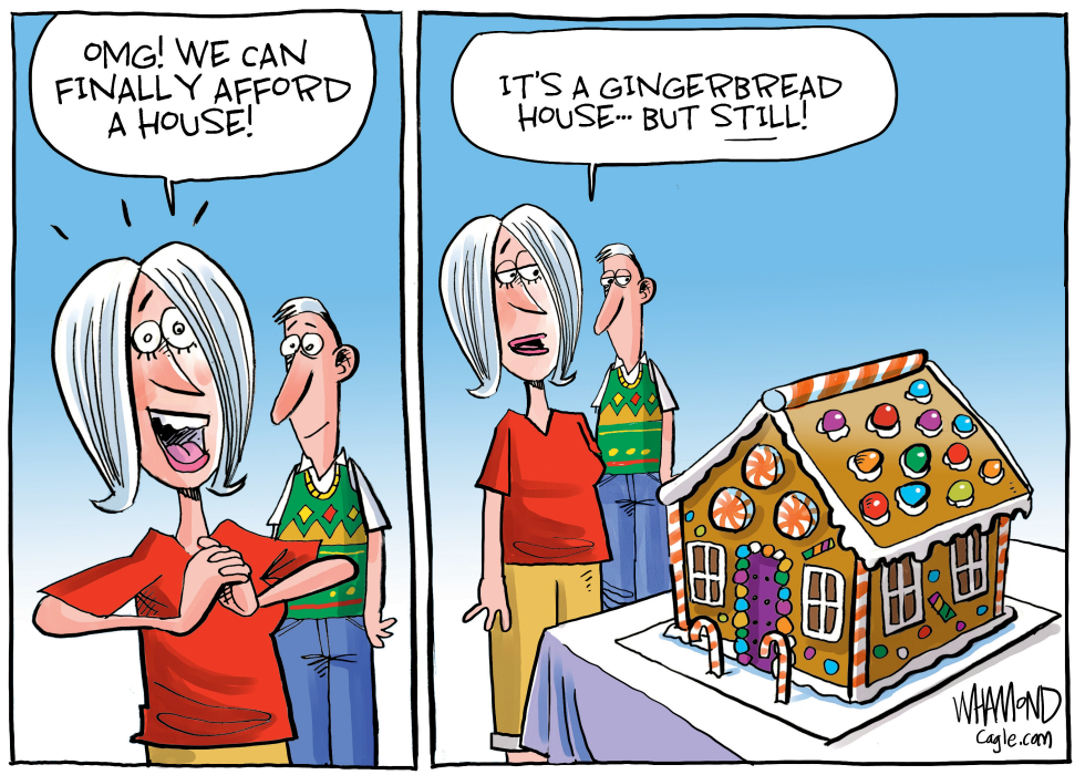 Couple Celebrates Finally Affording a Gingerbread House Amid Housing Crisis