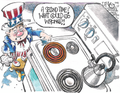 TOUCHING A HOT STOVE AGAIN by John Darkow