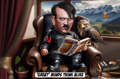 TRUMP ECHOING HITLER SAYS HE NEVER READ MEIN KAMPF by Bart van Leeuwen