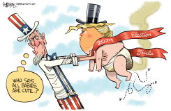 TRUMP NEW YEARS BABY by Rick McKee